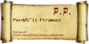 Perdéli Piramusz névjegykártya